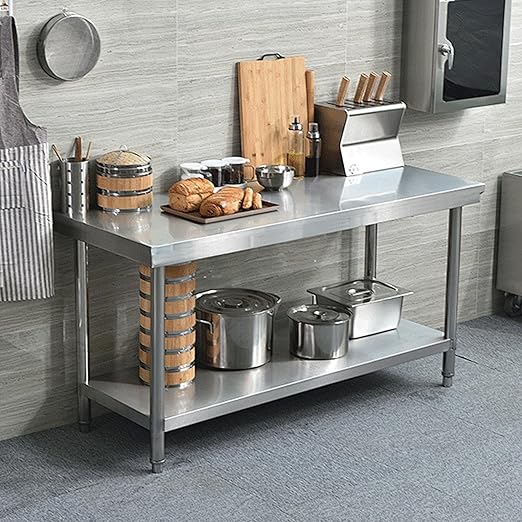 Stainless Steel Table for Prep & Work 24 x 36 Inches, NSF Commercial Heavy Duty Food Prep Worktable with Undershelf for Restaurant, Home and Hotel Christmas Preparation Table
