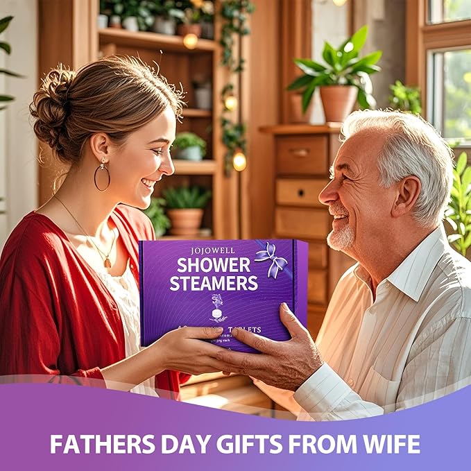 Lavender Shower Steamers Aromatherapy - 12 Pack Shower Bomes with Essential Oils, Birthday Gifts for Women Mom, Relaxation Stress Relief, Home Spa Gifts for Wife, Her