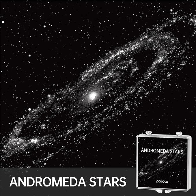 POCOCO Moon and Stars Series Galaxy Star Projector Night Light Discs: Realistic Galaxy Patterns, 5K Ultra HD, 96% Light Transmission, High Brightness - 6-Piece Pack (Projector Not Included)