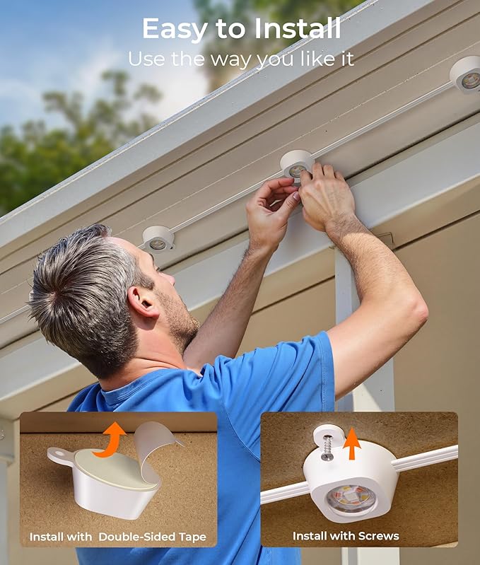 Permanent Outdoor Christmas Lights Pro, 100ft RGBWW & 60LM Triple-LED Smart Lights, Christmas Decorations Outdoor with 79 Scene Modes, IP67 Waterproof Work with Alexa, Google Assistant