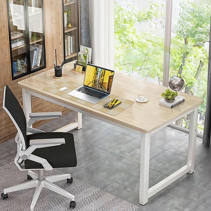 Leather Desk mat,Non-Slip Desk mat,Waterproof PU Leather Desk pad Protector, Large Mouse pad Cute, Easy Clean Laptop Desk Writing Mat for Work/Home/Decor(Beige 31.5" x 12")