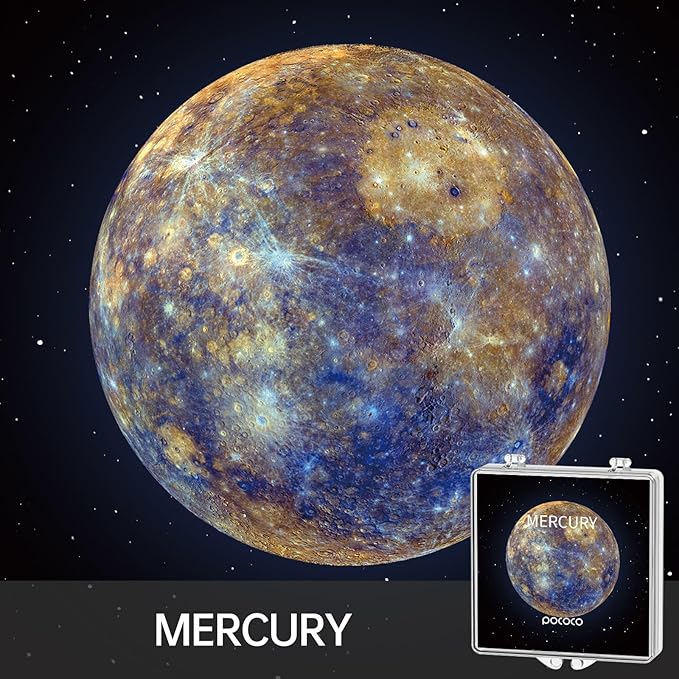 POCOCO Immersive Planet Series Galaxy Star Projector Night Light Discs: Realistic Galaxy Patterns, 5K Ultra HD, 96% Light Transmission, High Brightness - 8-Piece Pack (Projector Not Included)