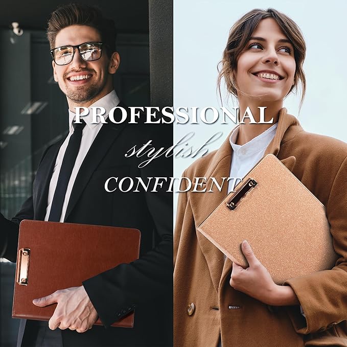 Ospelelf 3 Ring Binder Portfolio Folder with Zipper- Leather Padfolio with Clipboard Storage- Calculator, 12.1” Tablet Sleeve, 5 Dividers with Pocket, Refillable Notepad, Card Slot (Red Brown)