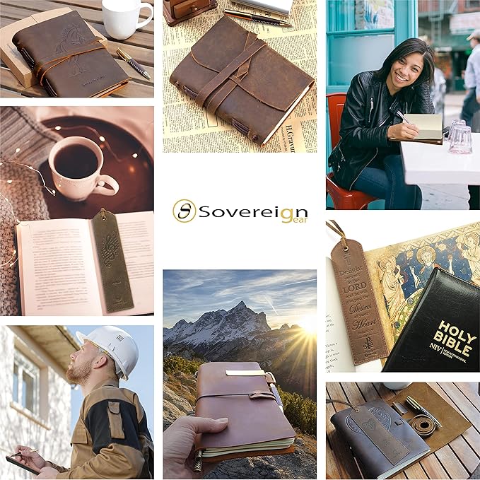 Leather Bookmarks for Men and Women | Quality Brown Mens Bookmark | 2 Smooth Handmade Leather Book Markers for Men Women Book Lovers Readers (7x2) Leather Gift | Sovereign-Gear