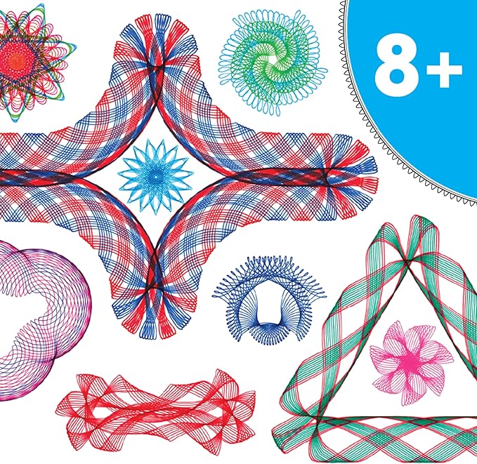Spirograph Super 50th Anniversary Set –Arts and Crafts, Kids Toys, Art Supplies, Craft Supplies, Drawing Kit, Spiral Art, Classic Gear Design Kit, Case, Pens, Design Sheet Included, Ages 8+