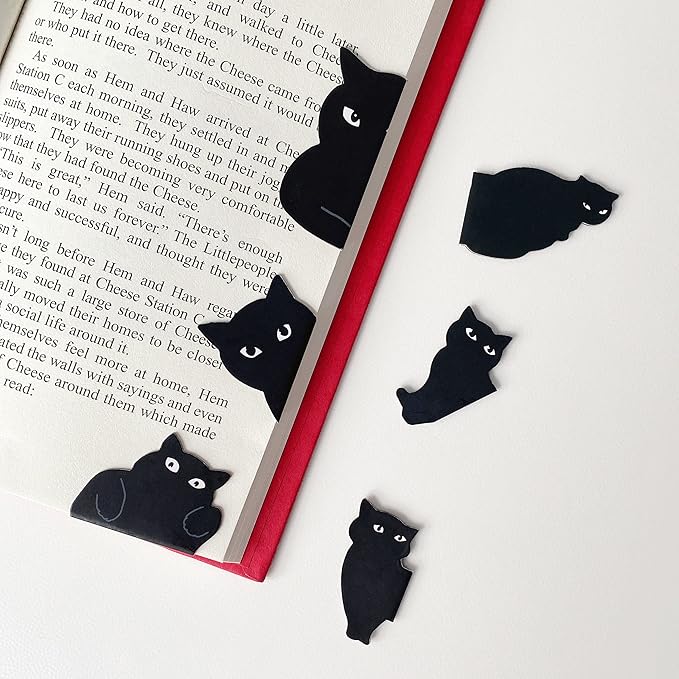 Magnetic Bookmarks - 18 Pieces Assorted Cute Book Markers Clip Set for Teachers Students Book Lovers Reading, for School Office Home Supplies, Kawaii Cat Magnet Page Markers