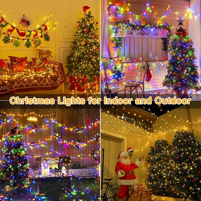 Ollny Christmas Lights, 210FT 640LED Color Changing Christmas Tree Lights with 11 Modes Remote Control, Outdoor Christmas Lights for Outside Indoor Patio Weddings Xmas Decorations
