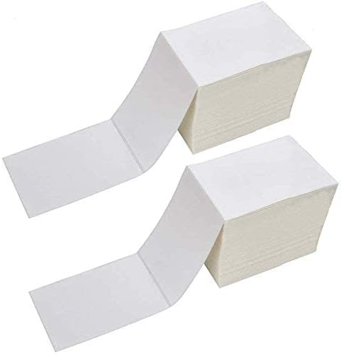 OausTect 4x6 Shipping Label 2000 Fanfold Labels for Rollo, Zebra Direct Thermal Printer, with Perforations