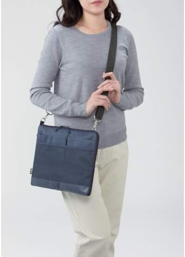 LIHIT LAB Laptop Sleeve, Water & Stain Repellent, Horizontal, 13.4" x 9.8", Navy (A7681-11)