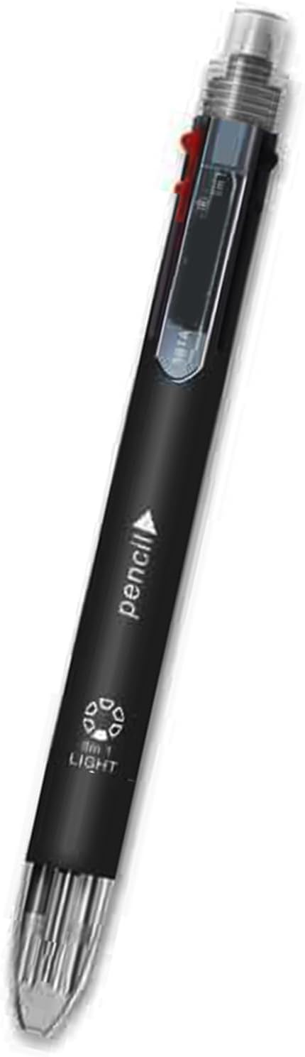 Multifunctional Mechanical Pencil 5 Color-in-1 Ballpoint Pen Retractable Multicolor Ballpoint For Student Teacher Erasable