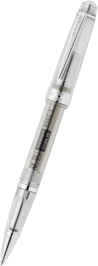 Cross Bailey Light Translucent Clear Resin with Bright Chrome Internal Mechanism and Chrome-plated Appointments Ballpoint Pen