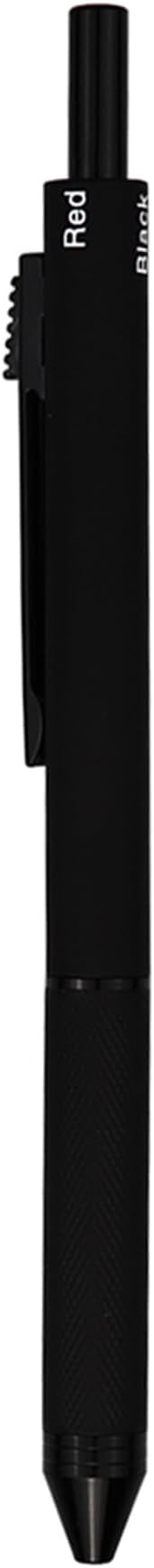 DUNBONG 4 in 1 Multicolor pen, Metal Cased Multifunction Pen, 0.5mm Mechanical Pencil, Red, Blue and Black, 1-Count (Black)