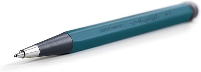 LEUCHTTURM1917 - Drehgriffel Mechanical Pencil - Refillable Writing Stylus with 0.7 mm HB Graphite Lead (Stone Blue)