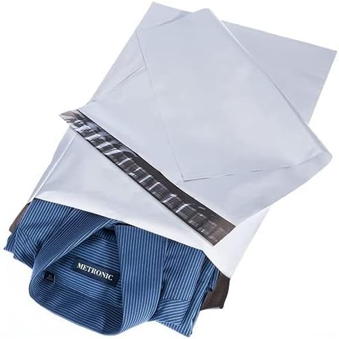 Metronic Poly Mailers 12x15.5 200 Pack White, Medium Size Shipping Bags for Clothing, Strong Self-Seal Mailers Poly Bags Shipping Envelopes, Thick Mailing Bags Package Bags for Small Business in Bulk