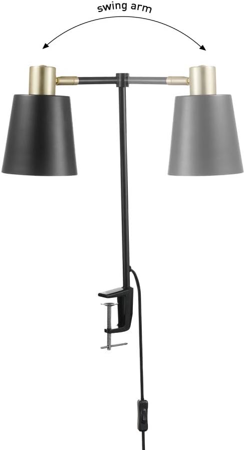 Globe Electric 52900 Lex Desk Lamp, Black with Gold