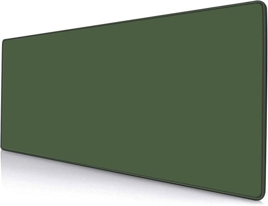 Large Gaming Mouse Pad, XL Extended Mousepad, Non-Slip Rubber Base Keyboard Mouse Mat Desk Pad for Work, Game, Office, Home, 31.5 x 11.8 in, Olive Green