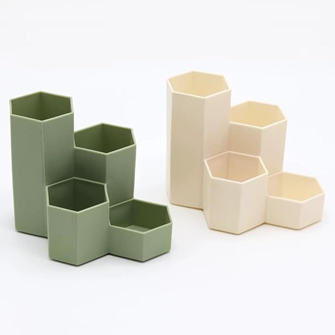 Pencil Holder Pens Cup Pencil Organizer Cute Pencil Holder for Desk with 4 Compartment Desktop Supplies and Accessories for Office/School/Home