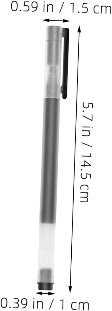 10pcs Gel Ink Pens Black Fine Tip Large Ink Capacity Smooth Writing Office School Supplies