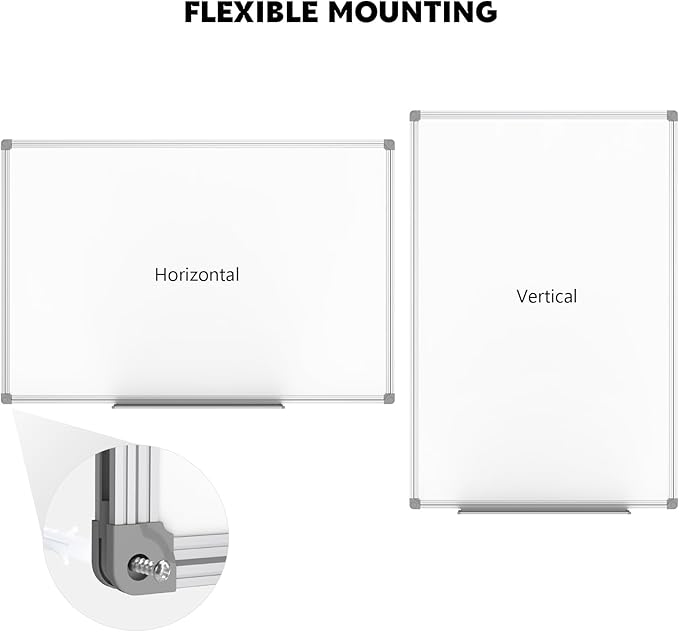 Lockways 48 x 36 Inch White Board 2 Pack | Dry Erase Board Magnetic Whiteboard for Office School and Home