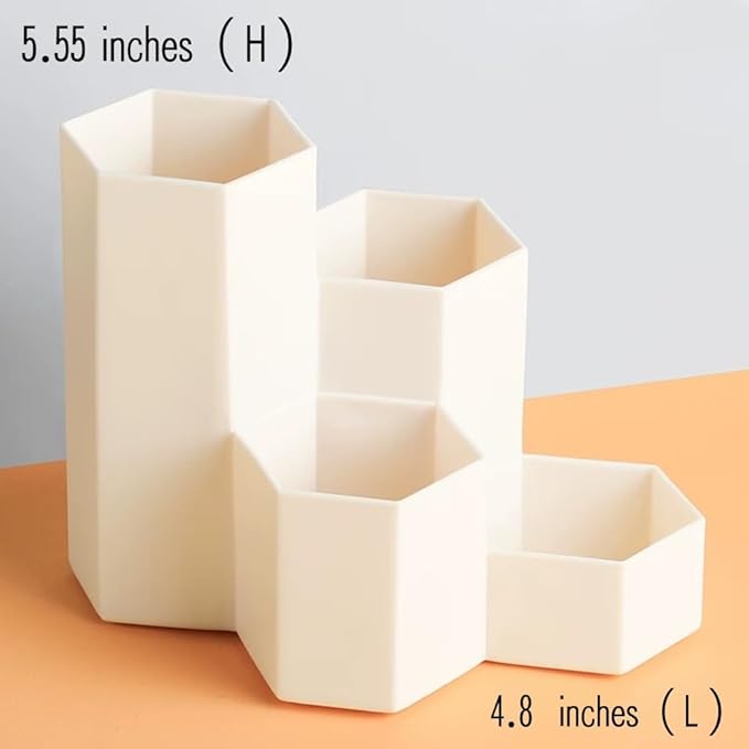 Pencil Holder Pens Cup Pencil Organizer Cute Pencil Holder for Desk with 4 Compartment Desktop Supplies and Accessories for Office/School/Home