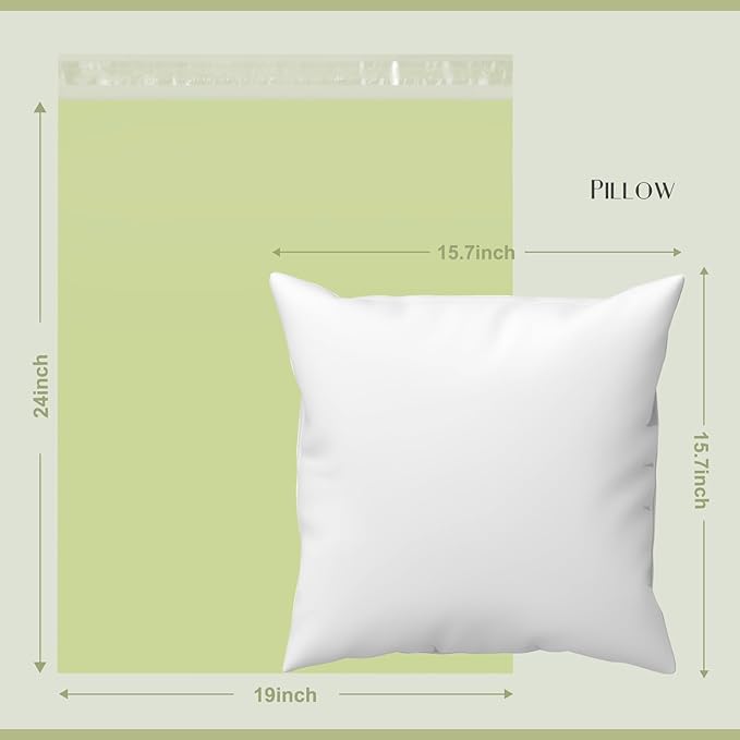 Metronic Large Poly Mailers 19x24 100Pcs, Strong Adhensive Shipping Bags for Clothing, Waterproof Mailers Bags for Small Business, Shipping Envelopes, Tear-resistant Packing Bags in Avocado Green