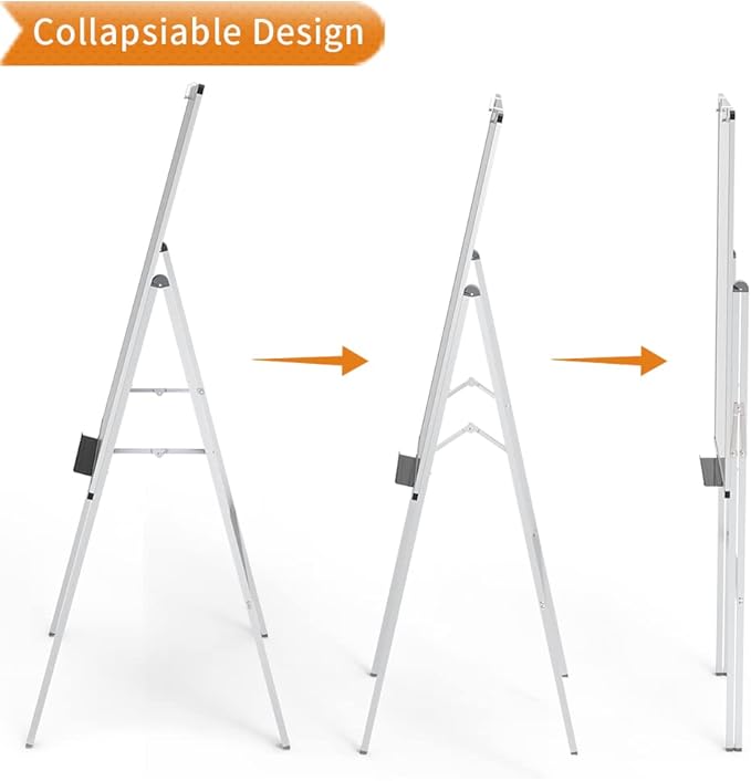 VIZ-PRO Magnetic H-Stand Whiteboard/Adjustable Dry Erase Easel,24 x 36 Inches