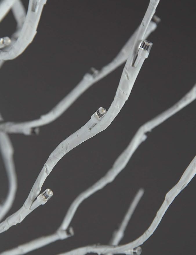 Lightshare Twisted 6FT Warm White Star Light Christmas Tree, White