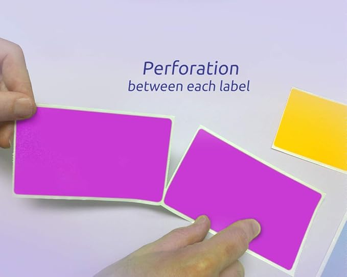 NextDayLabels 500 Rectangle Stickers (3" x 5") - Color Coding Labels Roll - Moving Labels for Boxes, Colored Inventory Stickers for Packing, Organizing, and Storage - Made in USA - Fluorescent Purple