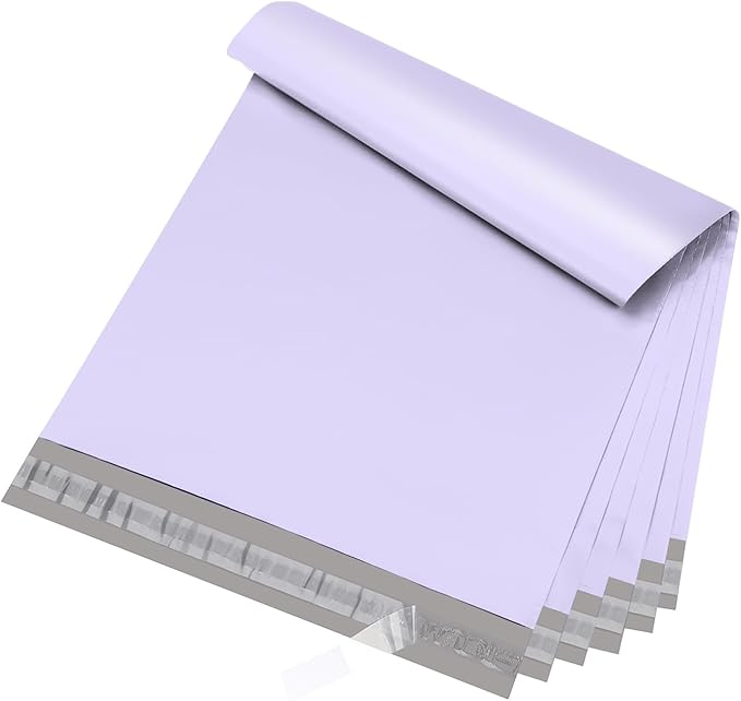 Metronic Large Poly Mailers 19x24 100 Pcs, Strong Adhensive Shipping Bags for Clothing, Waterproof Mailers Bags for Small Business, Shipping Envelopes, Tear-resistant Packing Bags in Lilac Purple