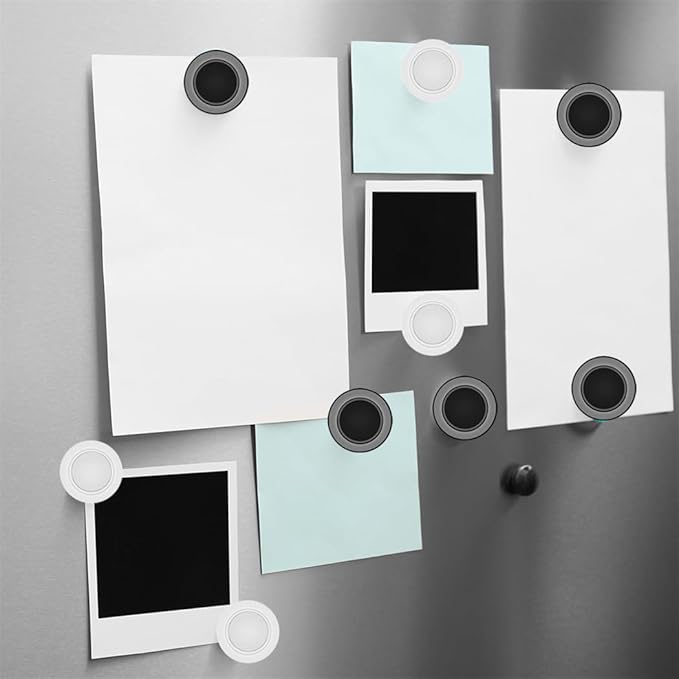 Magnet Bulletin Board 6 Pcs Metal Magnet Boards Frameless Magnetic Stainless Iron Board Strip Display Board with 20 pcs Magnet Memo Strip for Office Home School