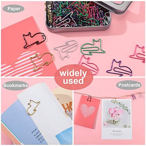Outus Cat Office Supplies Cute Sticky Notes Paper Clips Gel Ink Pens Cartoon Stickers Party Favor for Cat Lovers Stationery School Office Supplies Desk Accessories(Cute Style)