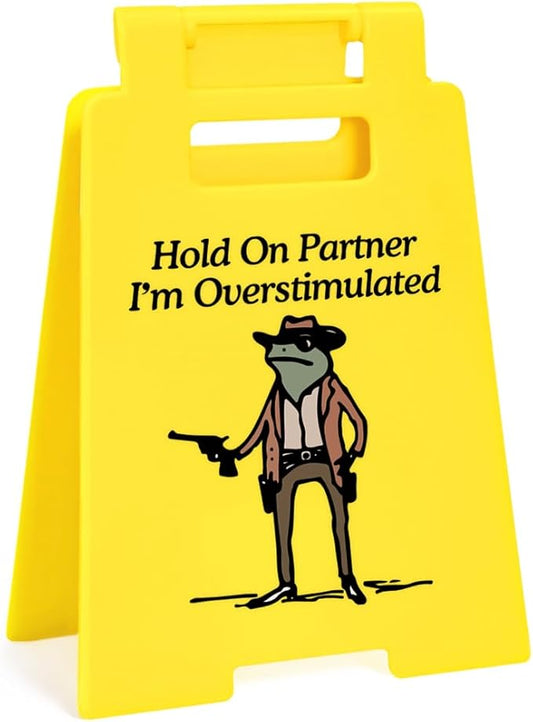 Office Desk Accessories for Work (Hold On Partner I'm Overstimulated)