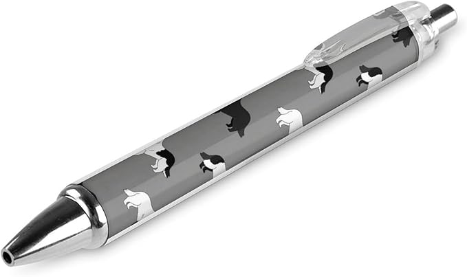 Cute Retractable Pens Pack of 2, 0.5mm Ballpoint Pens with Black Ink, Newfie Dog Ball Point Pen for Smooth Writing Office Supplies