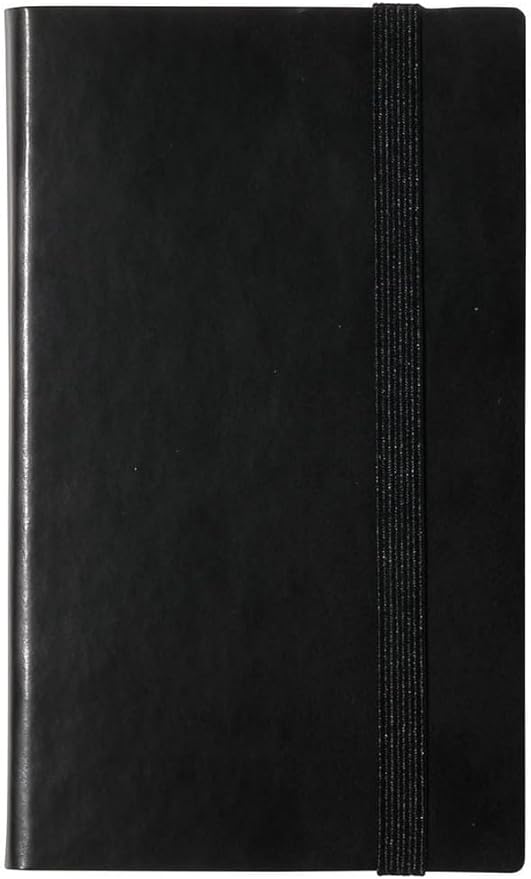 MARK’STYLE B7 Compact Daily & Monthly Planner 12-Month (Jan–Dec 2026, 464 Pages) with Hourly Layout (Midnight Black)