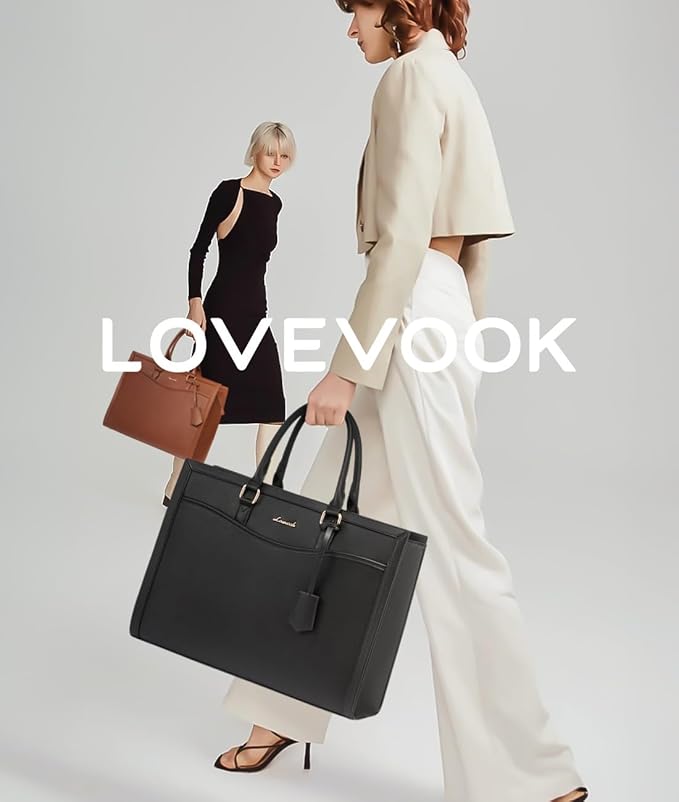 LOVEVOOK Laptop Tote Bag for Women, Office Work Bag Briefcase fit for 15.6 inch Laptop, Large Capacity Teacher Bag Handbag