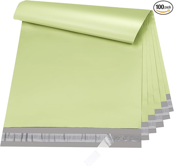 Metronic 100PC Poly Mailers 24x24 Large Shipping Bags for Clothing, Strong Adhensive Mailers Bags for Small Business, Shipping Envelopes, Tear-resistant Mailing Bags in Avocado Green