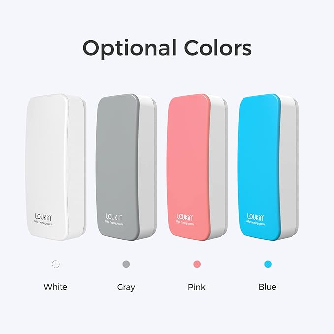 LOUKIN 2 Pack Magnetic Dry Erase Eraser, Whiteboard Eraser, Glass Board Eraser(White), 3.4 fl oz Whiteboard Cleaner * 2 Included, for Classroom, Home and Office Use