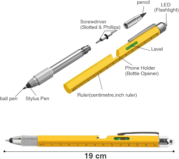 Dad Gifts for Fathers Day, Hongred 2PCS Multitool Pen, Stocking Stuffers for Mens Gifts for Him Husband, Father's Day for dad, Birthday for Men, Tools Cool Gadgets,Office Gift