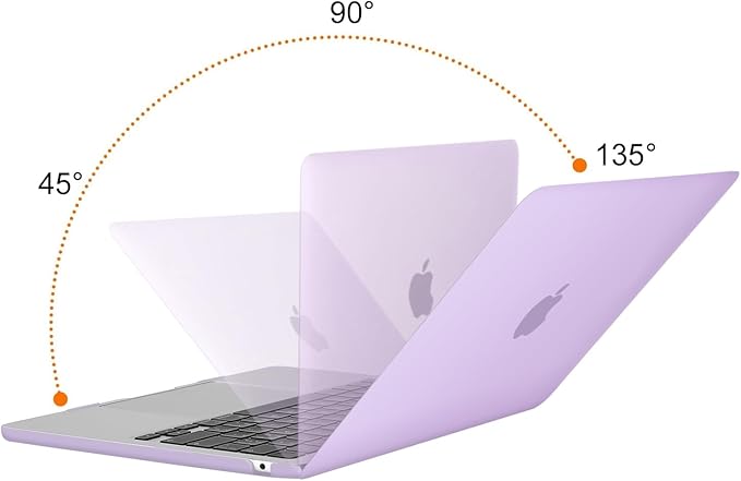MOSISO Compatible with MacBook Air 13 inch Case 2025 2024 2023 2022 M4 A3240 M3 A3113 M2 A2681, Plastic Hard Shell&Keyboard Cover&Screen Film&Type C for MacBook Air 13.6 inch Case, Purple