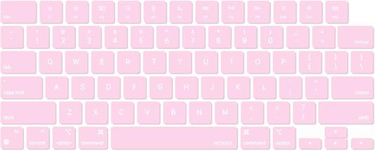 MOSISO Keyboard Cover Skin Compatible with MacBook Air 15 inch M3 A3114 M2 A2941/Air 13.6 A3113 A2681/Pro 14/16 M4 M3 M2 M1, Dusty Pink