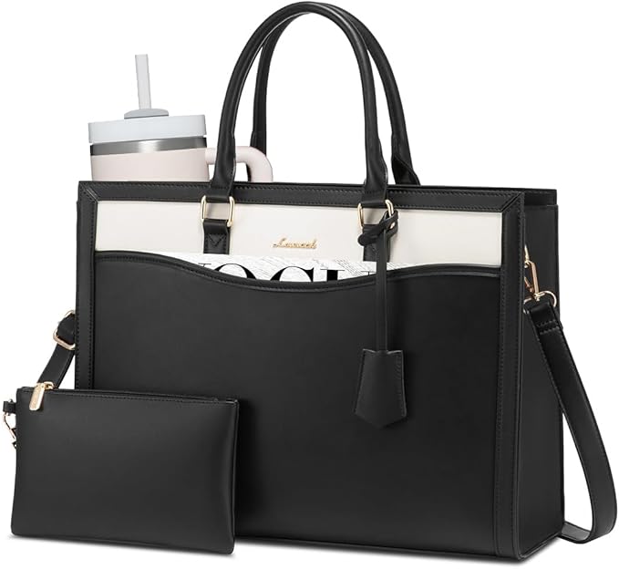 LOVEVOOK Laptop Tote Bag for Women, Office Work Bag Briefcase fit for 15.6 inch Laptop, Large Capacity Teacher Bag Handbag