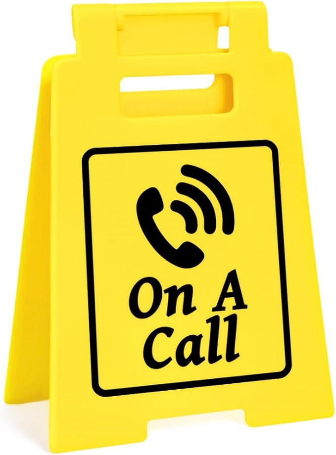 On a Call Desk Sign – Funny Desk Decor for Work, Office Accessories with Humor, Cool Gifts for Coworkers, Work Sign for Home or Workplace