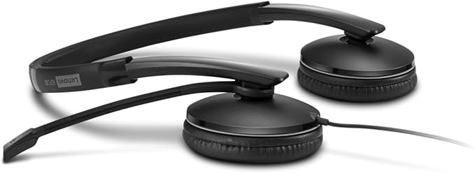Lenovo Wired ANC Headset, USB-C and USB-A connectivity, Zoom Certified, Active Noise Cancellation, Hearing Protection, 145g Lightweight Comfortable Design, Replaceable Earcups, Business Headset