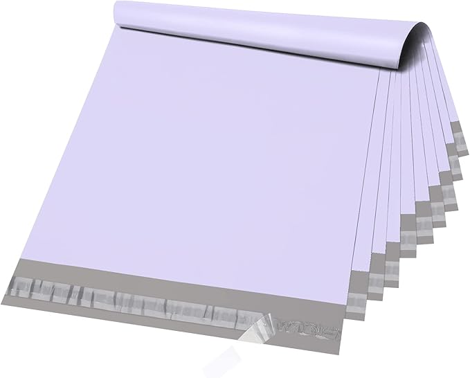 Metronic Poly Mailers 14.5X19 100 Pack, Strong Adhesive Shipping Bags for Clothing, Waterproof and Tear-Proof Packaging Bags Mailers Poly Bags for Shipping Envelopes in Lilac Purple