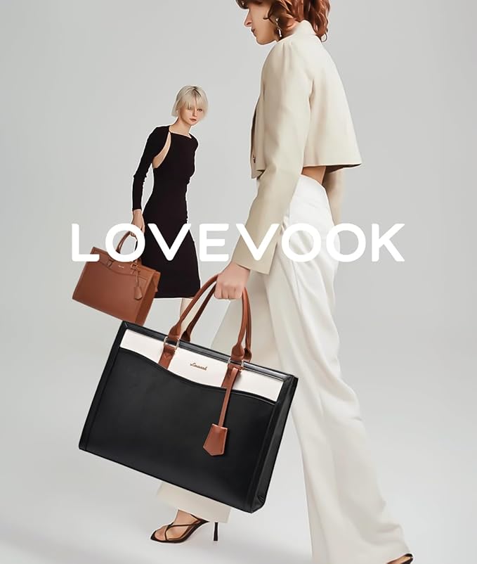 LOVEVOOK Laptop Tote Bag for Women, Office Work Bag Briefcase fit for 15.6 inch Laptop, Large Capacity Teacher Bag Handbag