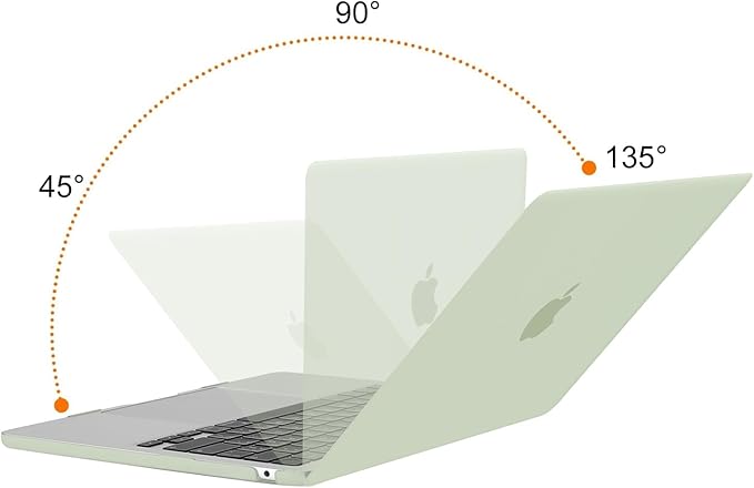 MOSISO Compatible with MacBook Air 13 inch Case 2025 2024 2023 2022 M4 A3240 M3 A3113 M2 A2681, Plastic Hard Shell&Keyboard Cover&Screen Film&Type C for MacBook Air 13.6 inch Case, Sage Green