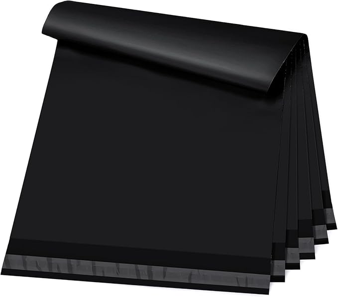 Metronic Poly Mailers 10x13 200 Pcs | Small Shipping Bags for Clothing | Strong Adhensive Seal Seal Mailing Bags for Small Business, Tear-resistant Shipping Envelopes Package Bags in Black