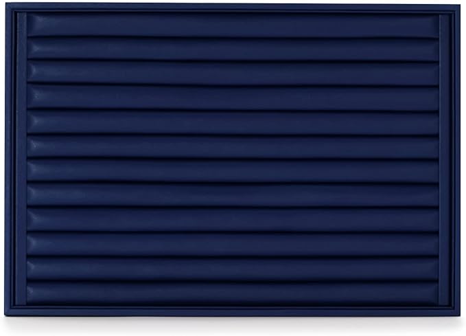 Oirlv Elegant Blue Ring Organizer Tray Stackable Jewelry Trays Jewelry Drawer Organizer Ring Earring Storage