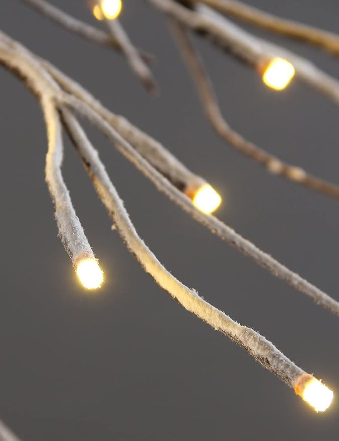 Lightshare 13FT Snowy Fir Tree, 328 LED Lights, for Indoor and Outdoor Use, Warm White, for Home Festival Party Christmas