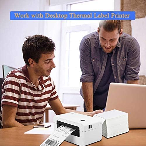 OausTect 4x6 Shipping Label 40000 Fanfold Labels for Rollo, Zebra Direct Thermal Printer, with Perforations - 40 Stack (40 Stack/40000 Labels)